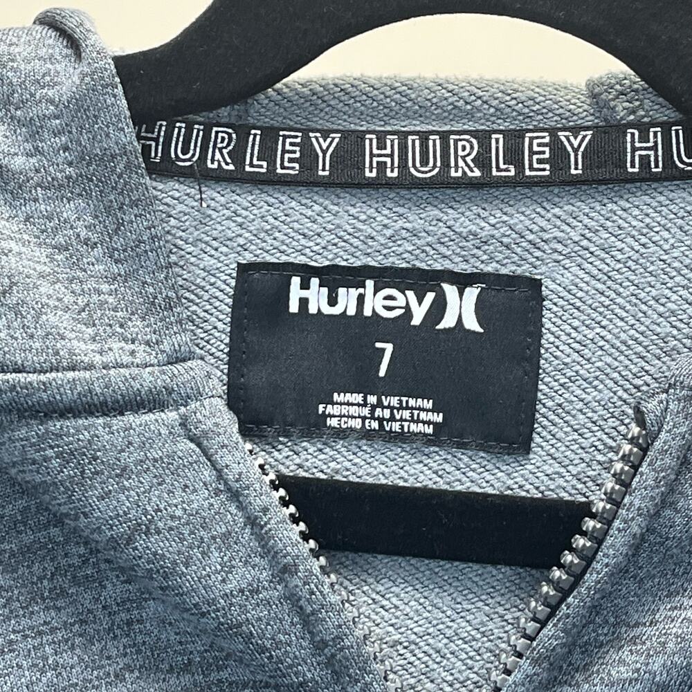 Hurley Kids Nike Dri-fit Solar Colorblock Full Zip Hoodie Size 7 - Picture 4 of 8